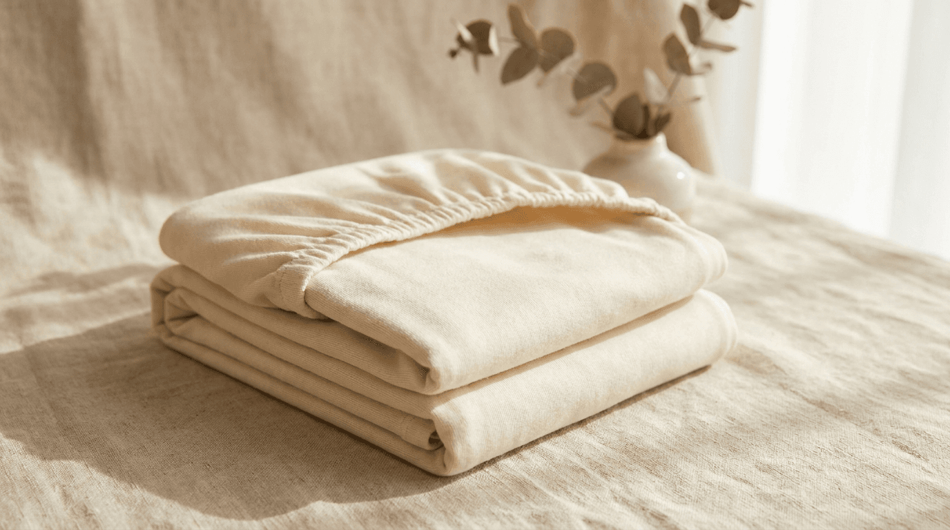 Soft white muslin baby sheet