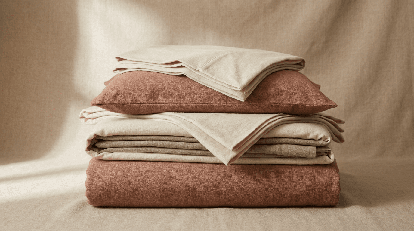 Flannel bedding sets — cozy flannel textile on couch
