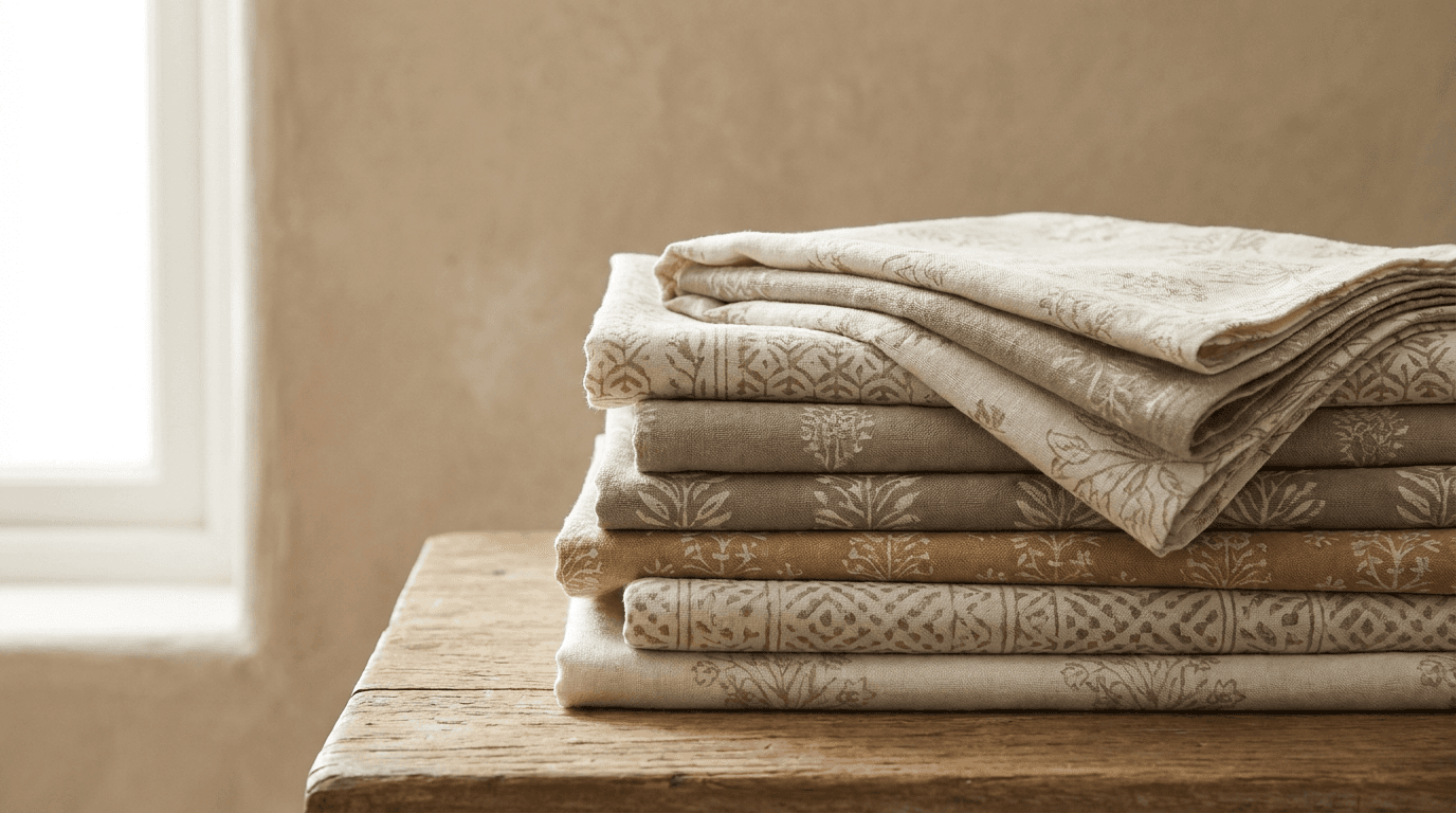Colorful printed textile patterns