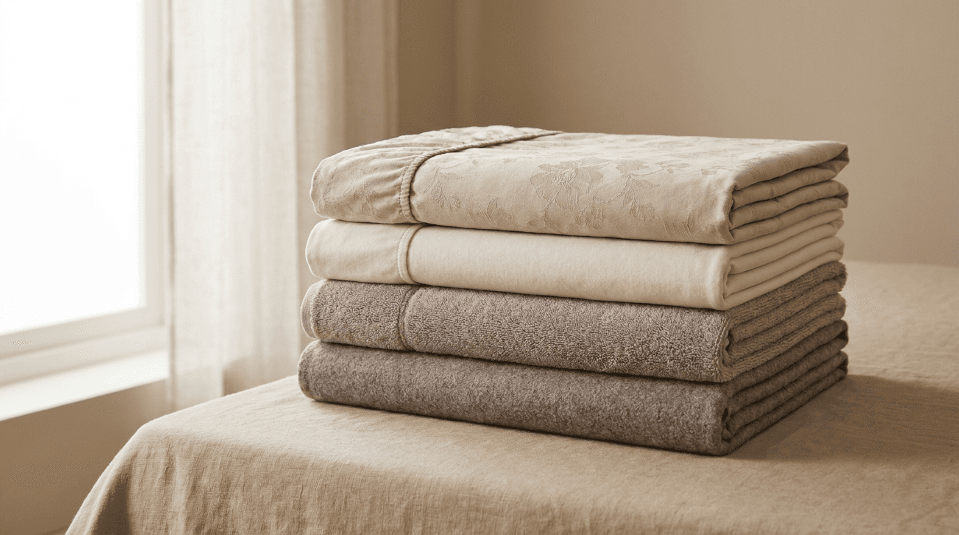 Soft jersey bed sheet on mattress