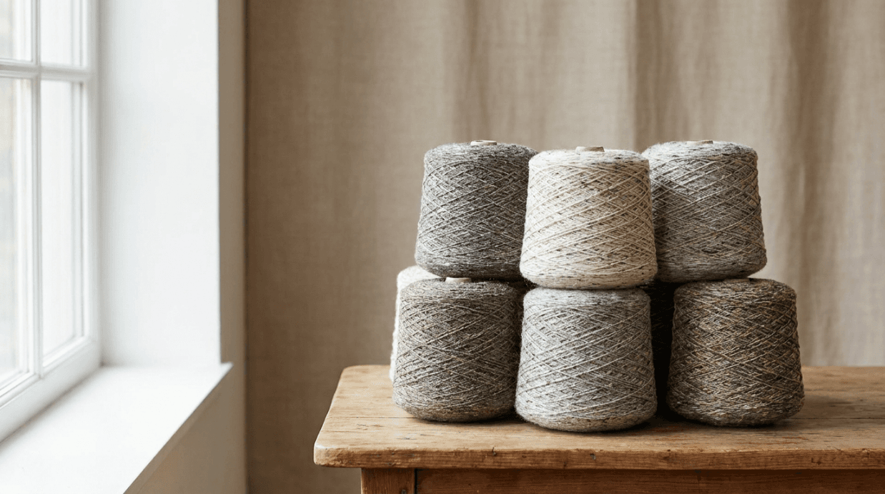 Mélange twisted yarn