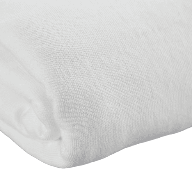Jersey fitted sheets — white linen